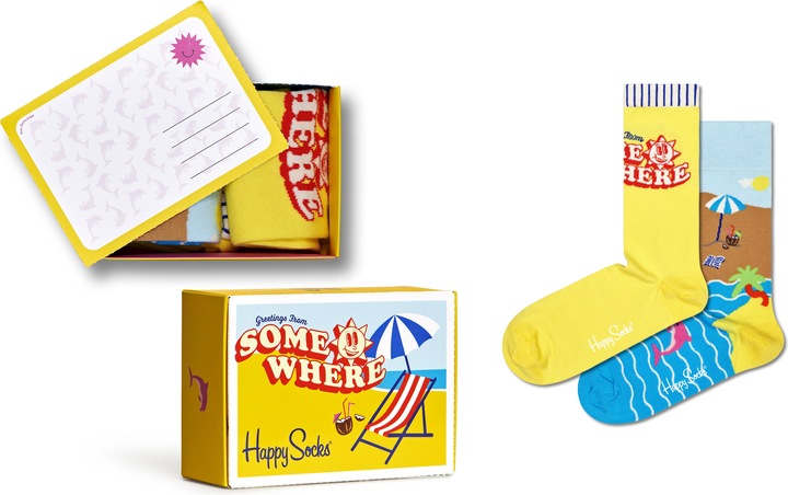 Actual product image Happy Socks Wish You Were Here Gift Set (pack of 2, 36 - 40)