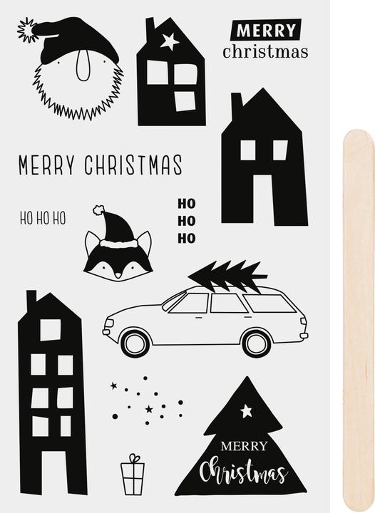Produktbild Heyda Rubbel-Sticker "Xmas", schwarz