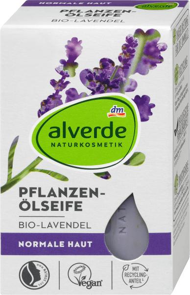 Produktbild dm alverde Pflanzenölseife Bio-Lavendel (Kernseife)