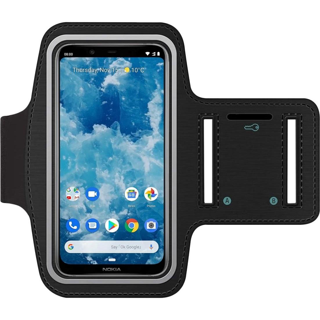 SmartFitness Nokia 8.1 Handy Sport Armband, Smartphone Sportarmband, Schwarz