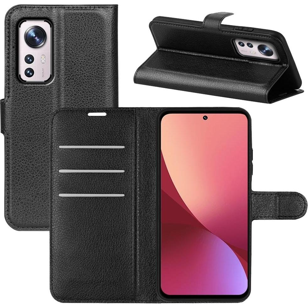Screenguard Xiaomi 12 Pro Leather Guard Lederhülle (Xiaomi 12 Pro), Smartphone Hülle, Schwarz