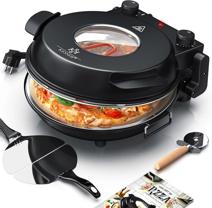 Image du produit Kesser Pizza-Ofen mit feuerfester Steinplatte & Timer