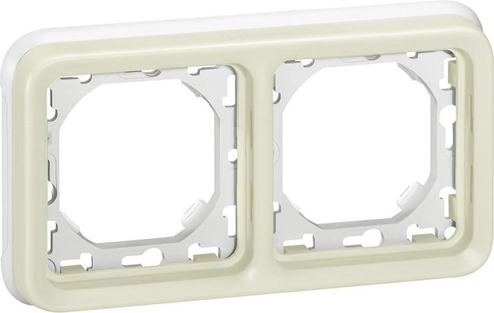 Actual product image Legrand PLEXO55 dvigubas horizontalus baltas/ecru (069694)