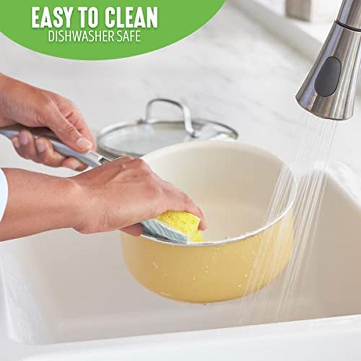 Image du produit Greenline Porpoise Geel 12-delige pannenset - inductie - anti-aanbak - PFAS-vrij (Casserole, Set de poêles + casseroles, Acier inoxydable, Aluminium)