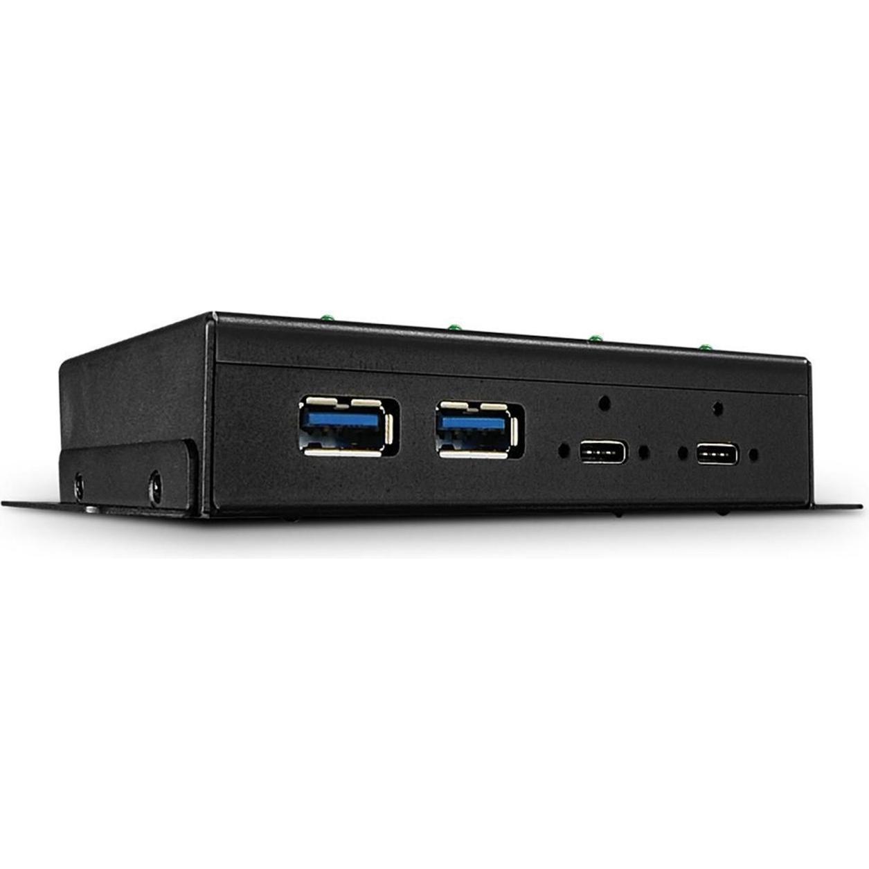 Lindy USB-C Metall Hub (USB-C, 4 Ports), Dockingstation + USB Hub, Schwarz