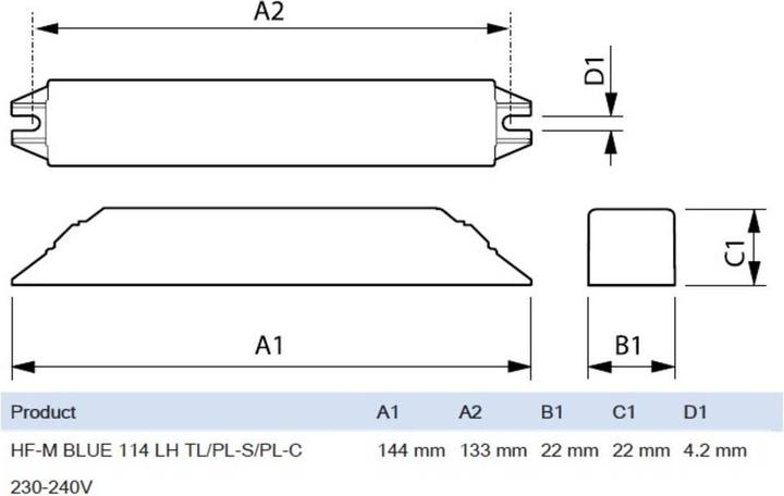 Image du produit Philips Ballast-HF-MatchboxBLUE pour PL/TL 871150053682230