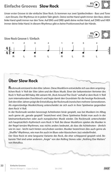 Nährwerte und Zutaten Martin Röttger's Cajon Schule (Deutsch, Helmut Hage, 2010)