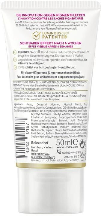 Immagine prodotto NIVEA Luminous Anti-Pigmentflecken (50 ml)