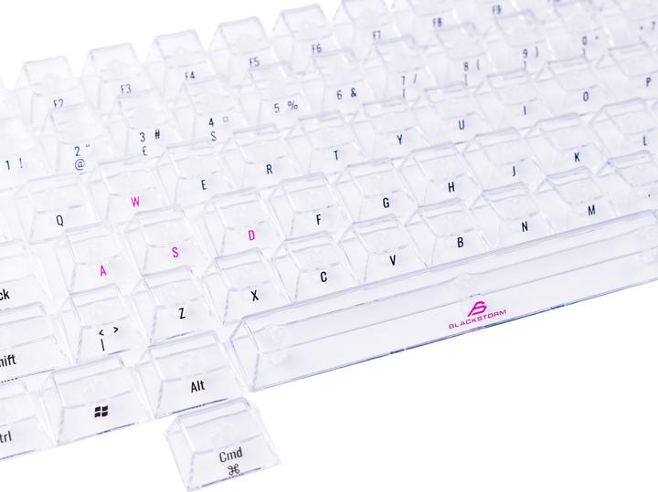 Actual product image Blackstar Transparent Keycaps, 119 pcs