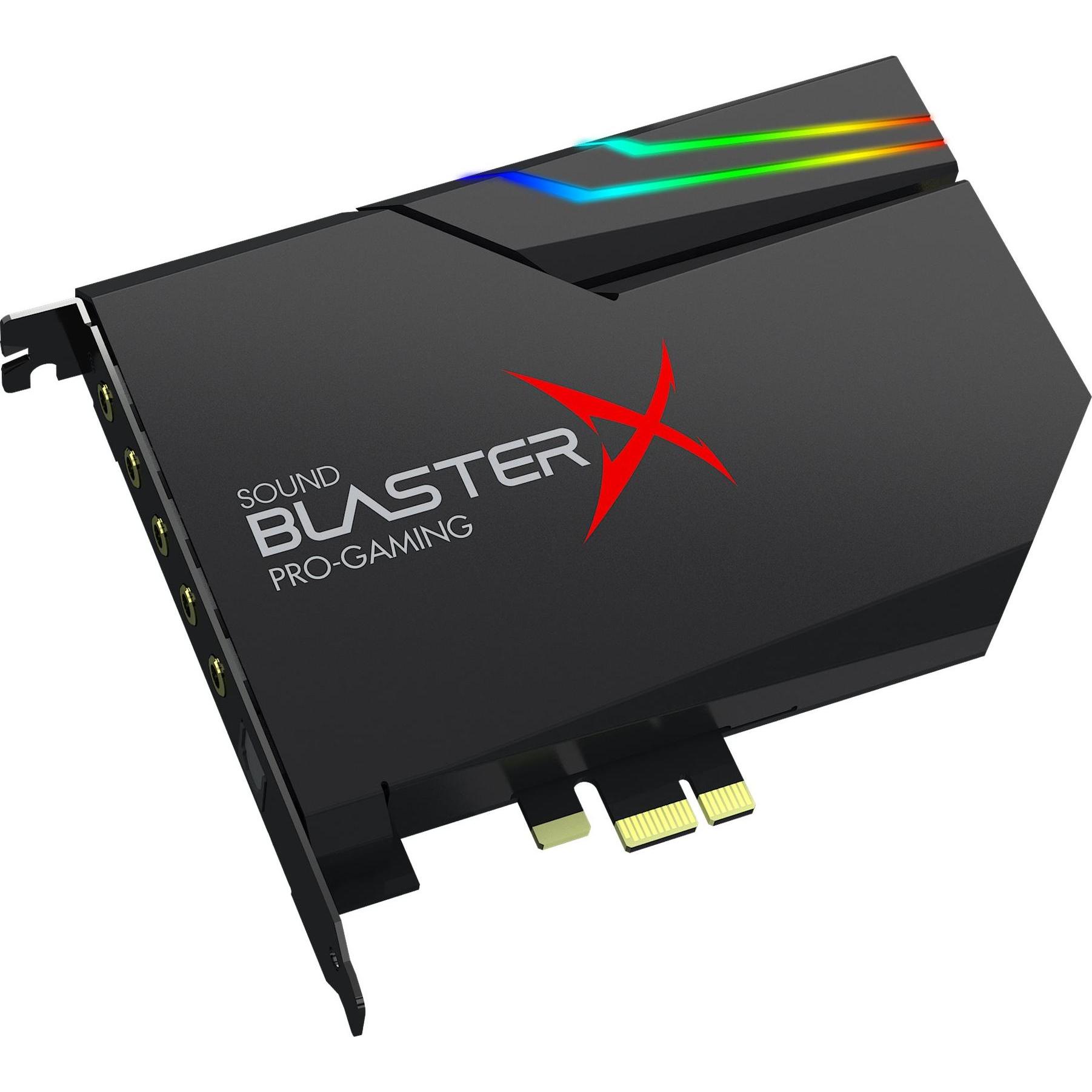 Creative Sound BlasterX AE-5 Plus Scheda audio da gioco ad alta risoluzione / DAC - RGB, PCIe (PCI-E x1), Scheda audio, Nero