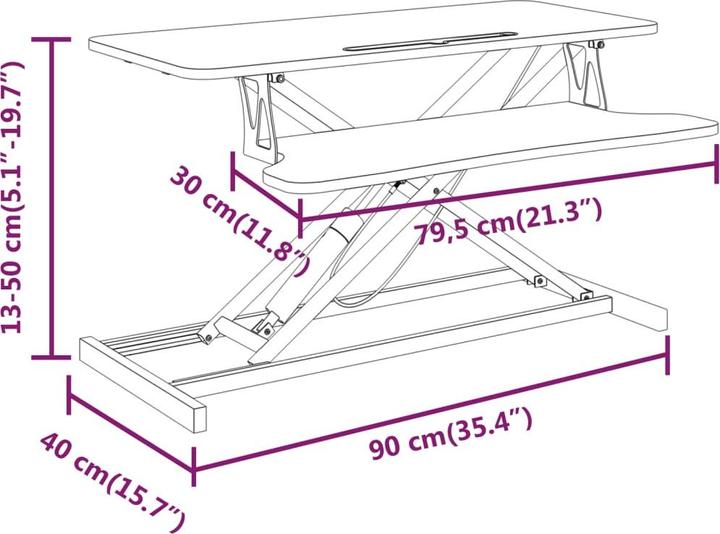 Produktbild VidaXL Demetre (90 x 40 x 50 cm)