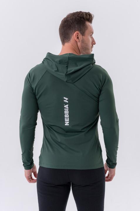 Image du produit Nebbia T-shirt à manches longues avec une capuche 330 vert foncé (XXL)