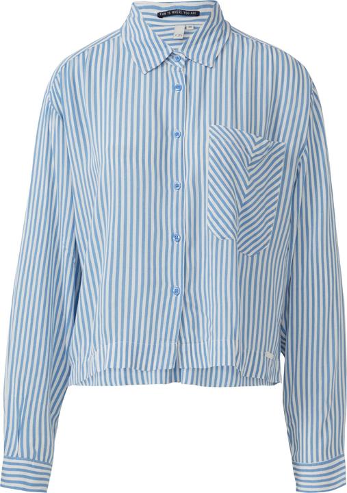Actual product image S.Oliver Bluse Verkürzte Streifenbluse mit aufgesetzter Tasche (38)