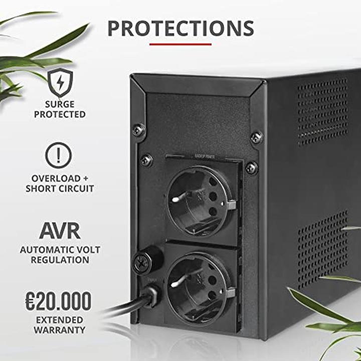 Actual product image Trust Oxxtron 1000VA 2 socket(s) AC (1000 VA, 1000 W, Standby UPS)