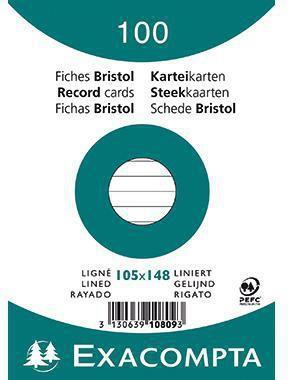 Immagine prodotto Exacompta Formato del cartoncino: DIN A6 Struttura della riga: rigata (105 x 148 mm, 205 g/m², 100 x)