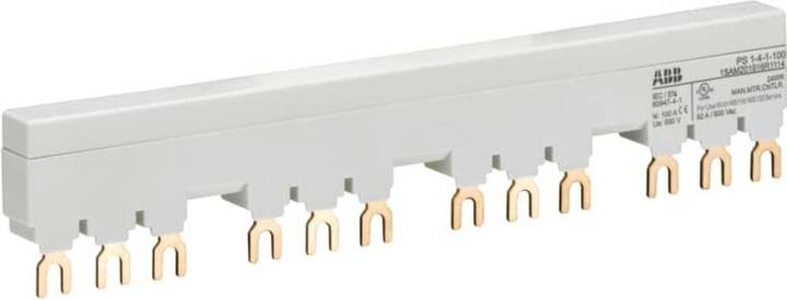 Actual product image ABB PS1-4-1-100 3-phase busbar for 4 1SAM201916R1114