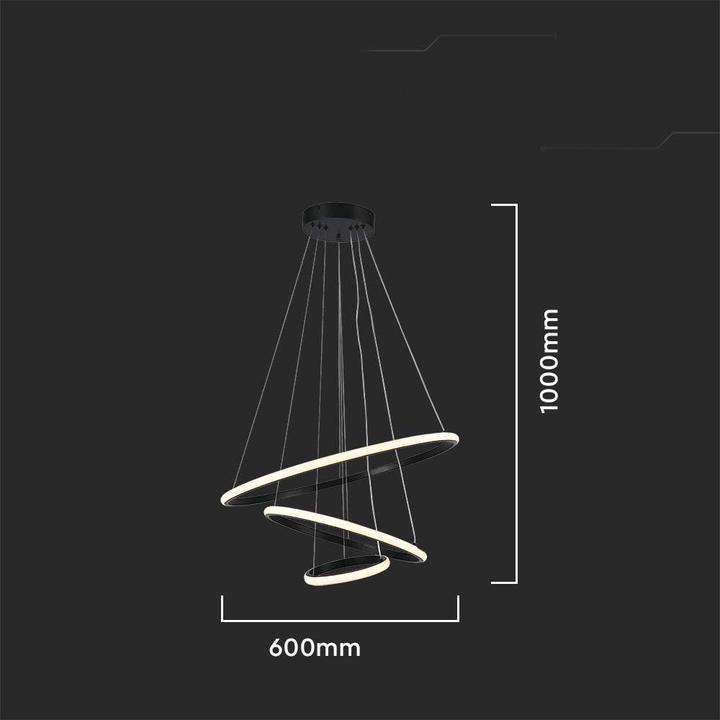 Produktbild V-TAC Oprawa Zwieszana 32W LED Czarna VT-7816 3000K 3880lm (3880 lm)