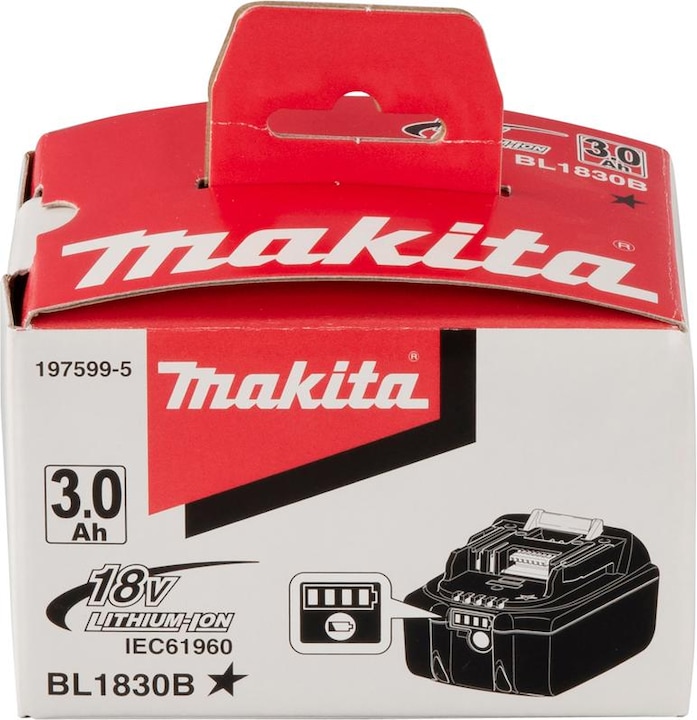 Actual product image Makita Spare battery BL1830B (18 V)