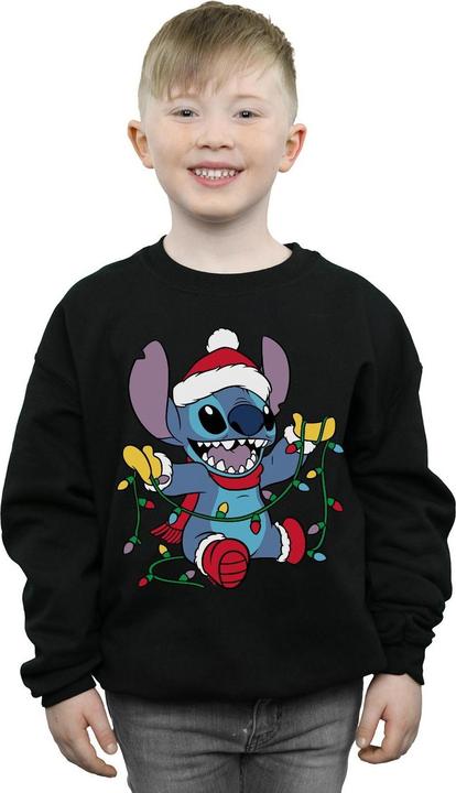 Produktbild Disney Lilo And Stitch Christmas Lights Sweatshirt Jungen (140, 146)