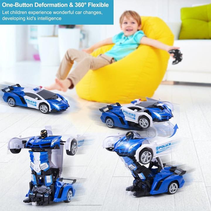 Immagine prodotto Cbx Auto della polizia RC 2 in 1 Auto e robot