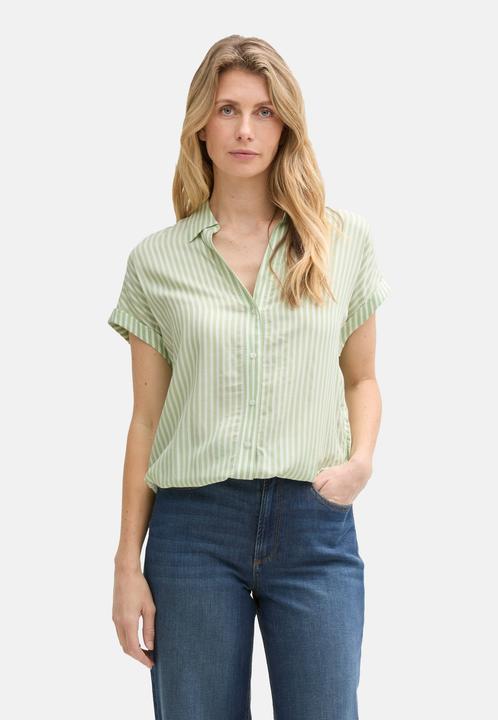 Immagine prodotto Tom Tailor Bluse dünnes Kurzarmshirt (38)