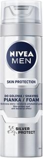 Actual product image NIVEA Men Skin Protection pianka do golenia Silver Protect 200ml (200 ml, Shaving cream)