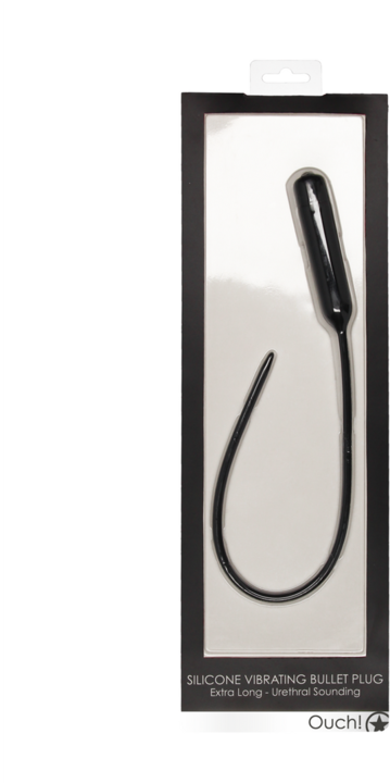 Actual product image Ouch! Silcone Vibrating Bullet Plug Extra Long - Urethral Sounding