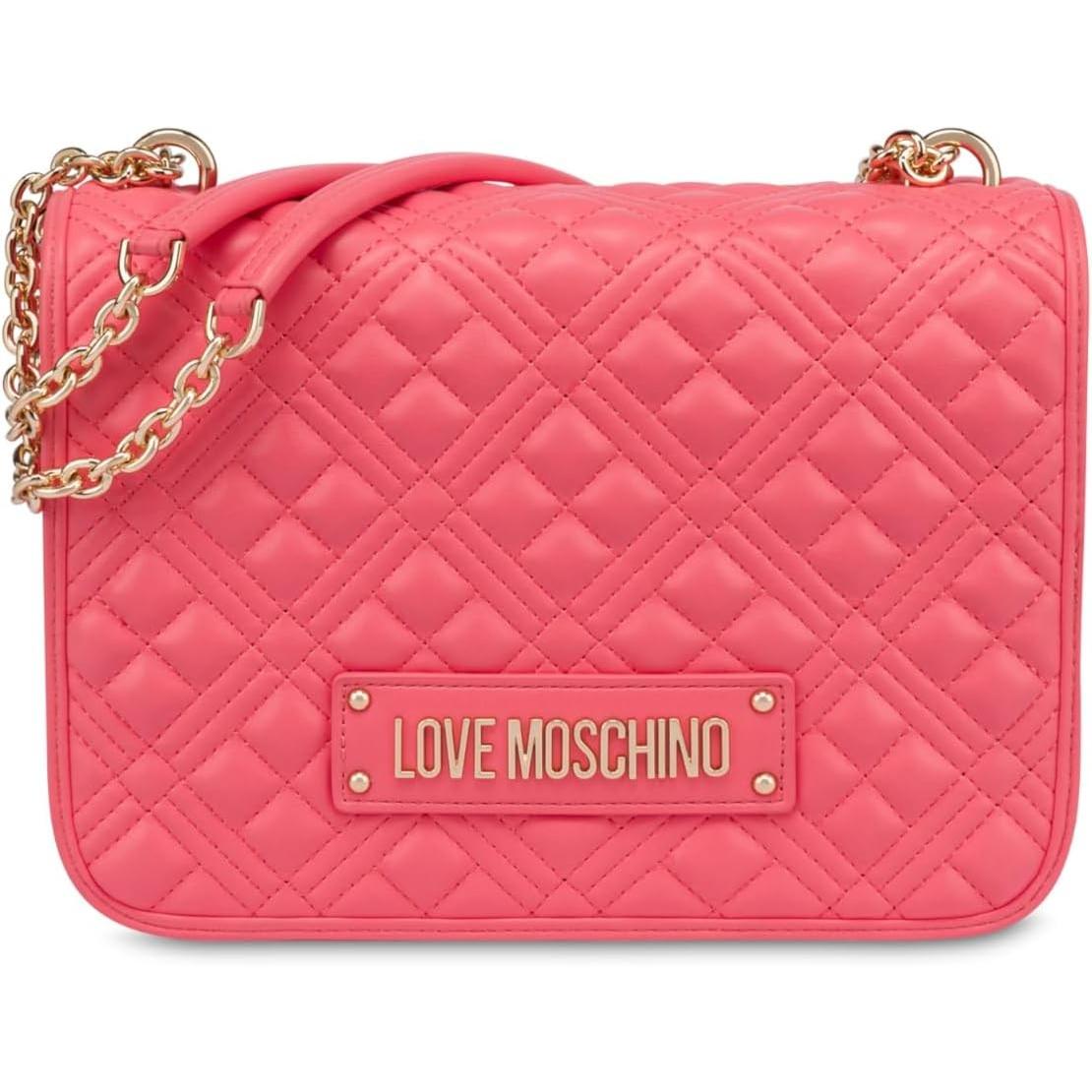 Love Moschino Donna Rosa Donne, Borsetta, Borsa A Spalla Ricamata,
