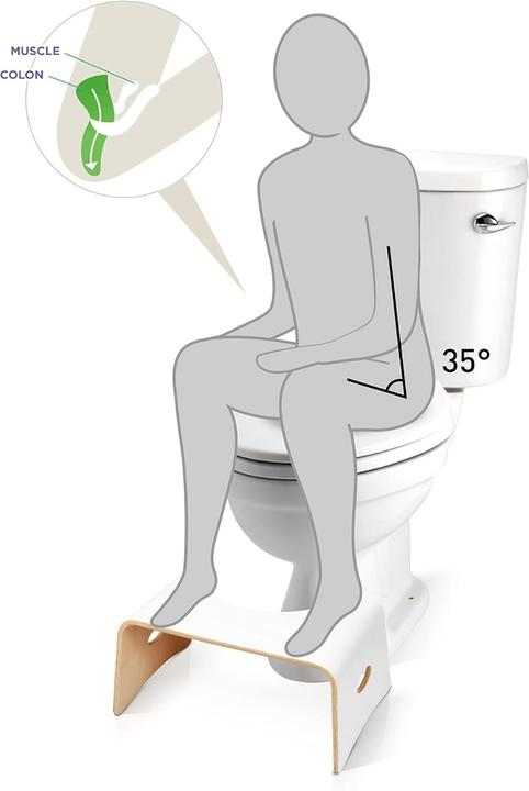 Image du produit Well Care Tabouret de toilette Bois laqué Blanc