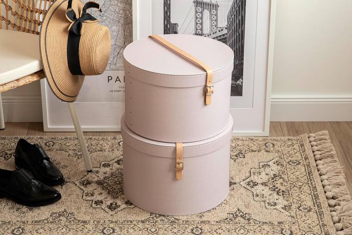 Actual product image Bigso 2-teiliges Aufbewahrungsboxen-Set mit Lederriemen (2x)