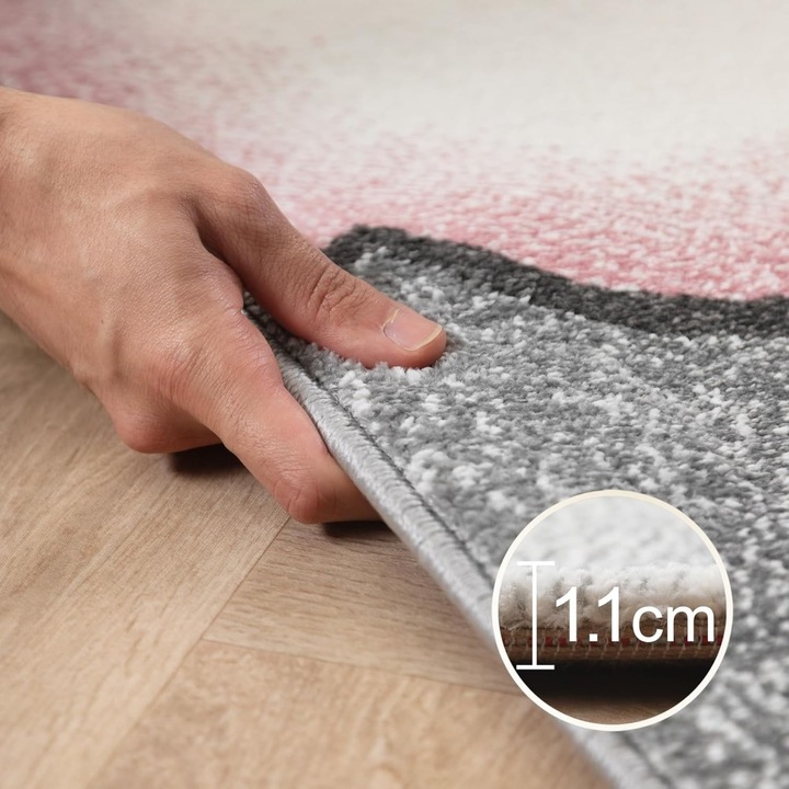 Produktbild Paco Home Kinderteppich Schmetterlinge Karo-Muster Bunt (200 x 290 cm)