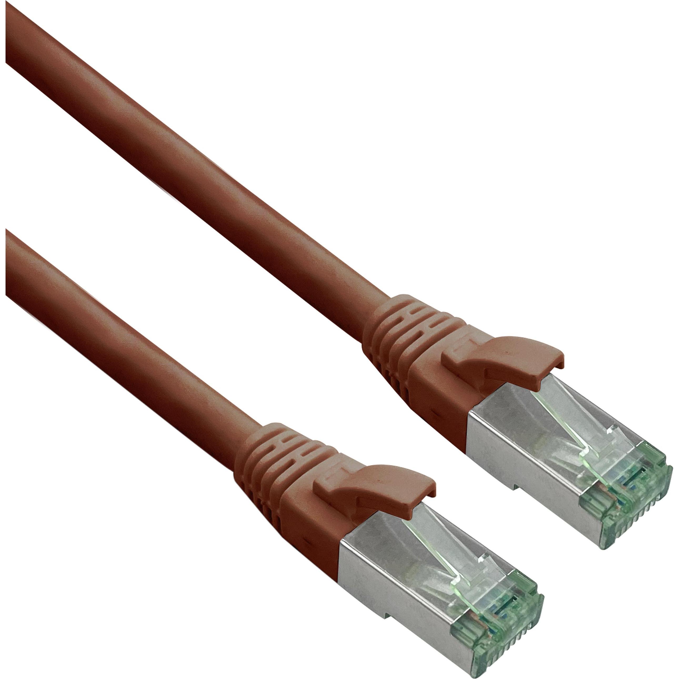 Helos GRS zertifiziertes Cat 6a Patchkabel mit Cat 7 Rohkabel TPE braun 2,0m (S/FTP, CAT7, 2 m), Netzwerkkabel
