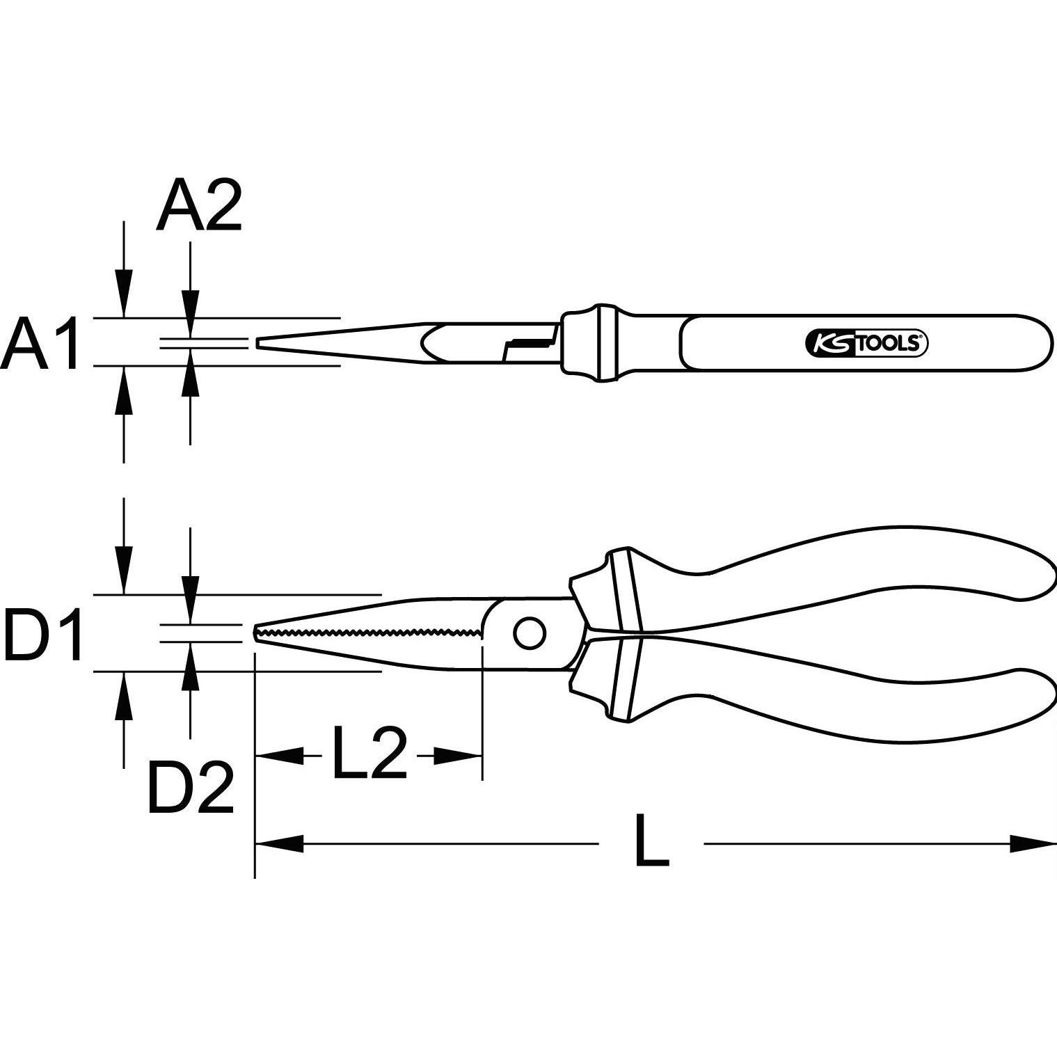 Thumbnail - KS Tools, Zange, SlimPOWER Flachzange (165 mm)