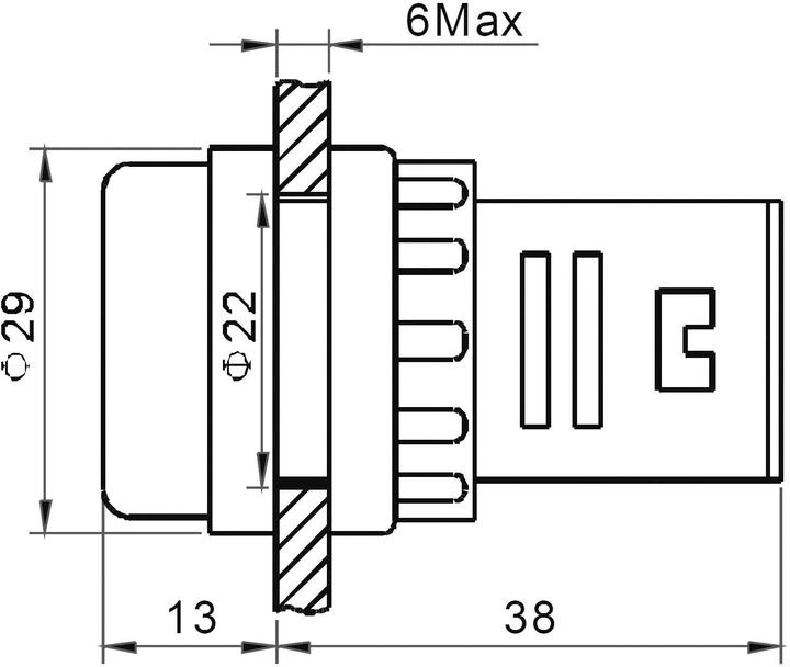 Image du produit Tru Components Lampe de signalisation à LED rouge 230 V/AC