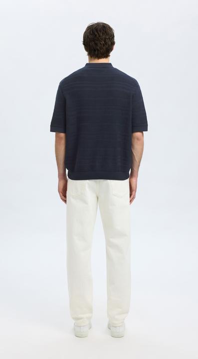 Actual product image Selected Textured Polohemd aus Strick (XL)