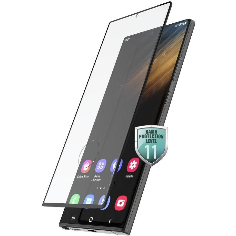 Hama 3D-Full-Screen (1 Stück, Samsung Galaxy S22 Ultra), Smartphone Schutzfolie, Schwarz