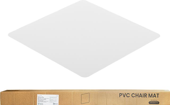 Produktbild LogiLink Bodenschutzmatte, 117x120x0,2 cm, wasserresistent, glänzende Oberfläche, transparent (117 x 120 cm)