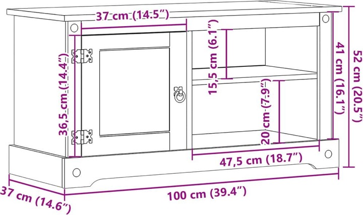 Produktbild VidaXL Brotterode-Trusetal (100 x 40 x 52 cm)