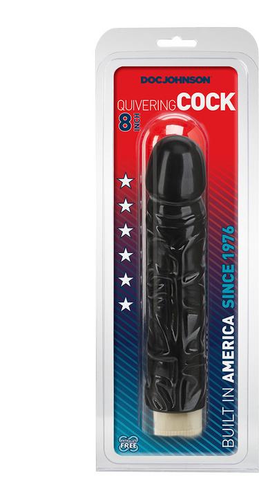 Productafbeelding Doc Johnson Trillende Pik - 8 Inch Zwart