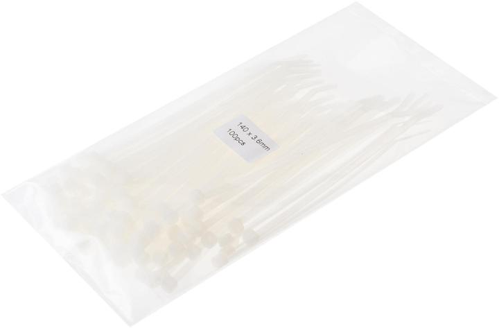 Actual product image VR-Technics Cable tie 140 x 3.6mm, 100 pieces (Plastic cable ties, 140 mm, 100 pcs.)
