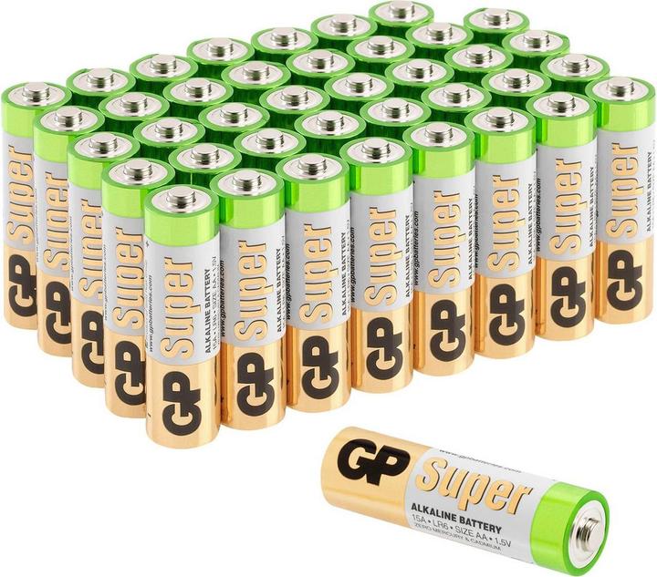 Energizer E91 GP Batteries AA (Mignon, LR6) 1.5 V, 40 Pieces Storage Pack, Super Alkaline LongLife Technology, 40 Pieces Lr6 Battery - Foto 2