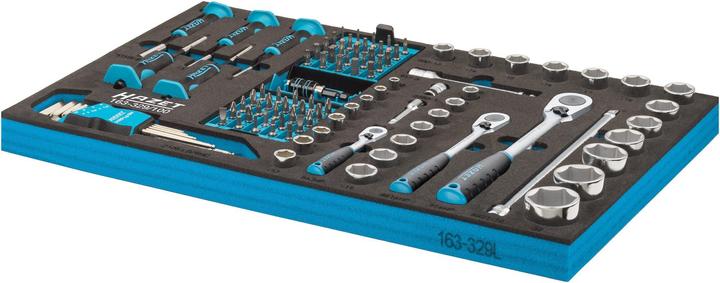 Image du produit HAZET Jeu d'outils 163-329/100 ∙ Carré creux 6,3 mm (1/4 pouce), Carré creux 10 mm (3/8 pouce), Car…