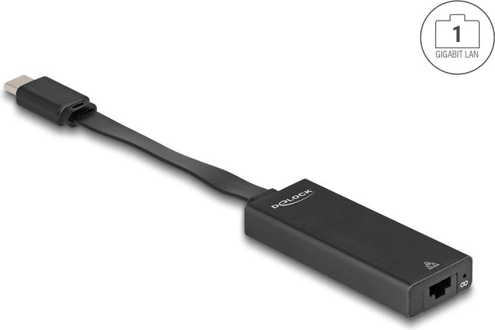 Produktbild Delock USB Type-C™ Adapter zu Gigabit LAN slim (USB-C 3.2 Gen 1, RJ45 (1x))