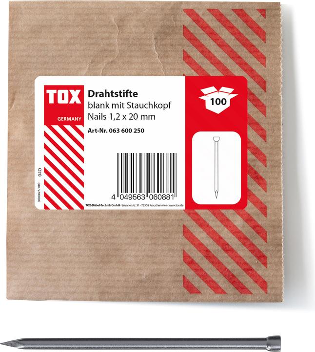 Actual product image Tox Nails 1.2x20 (100 pcs.) Wire nails dished head (100 pcs., 20 mm)