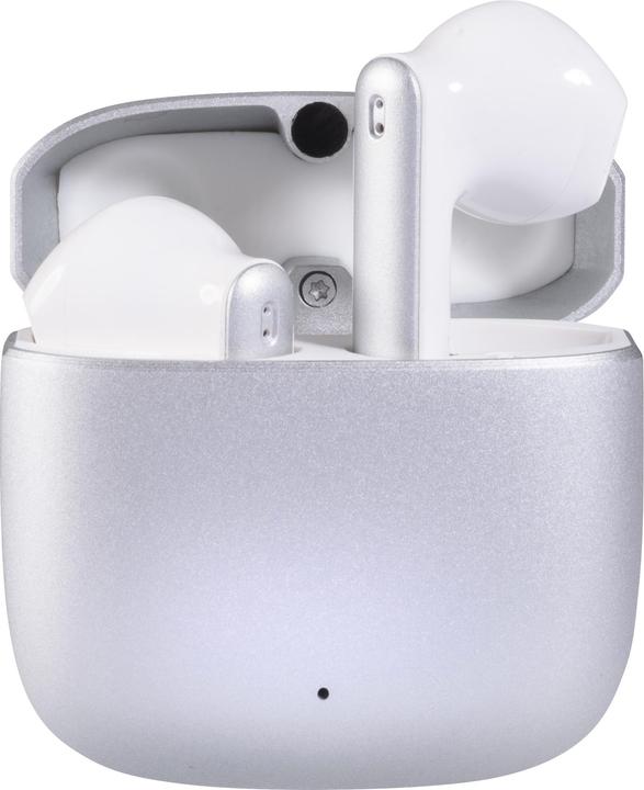Produktbild Vivanco True Wireless Bluetooth Ohrhoerer, Metal Case, Low Latency Modus, Silber Metallic (180 h, Kabellos)