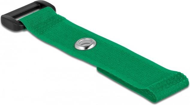 Actual product image Delock Velcro cable tie with loop and fixing eye L 150 x W 20 mm green 5 pieces (Velcro cable ties, 150 mm, 5 pcs.)
