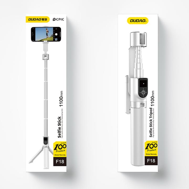 Actual product image Dudao F18 Selfie Stick White