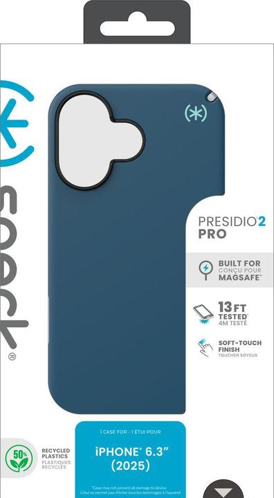 Actual product image speck Presidio2 Pro + MS Apple iPhone 17 Deep Sea Blue - with Microban (Apple iPhone 17)