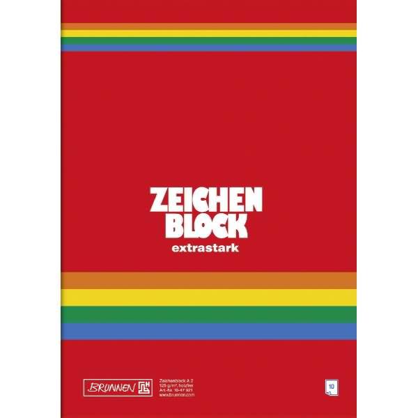 Brunnen, Heft + Block, Zeichenblock A2 125g/qm 10 Blatt (A2)