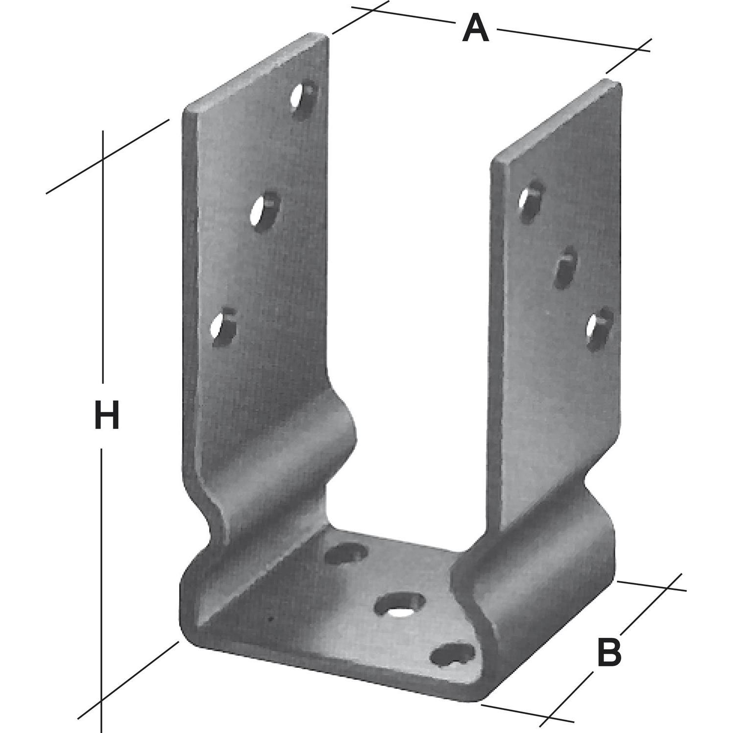 GAH, Baubeschläge + Holzverbinder, U-Pfostenträger ETA-10/0210 91x150x100x60mm feuerverzinkt zum Aufschrauben (1 Stk.)